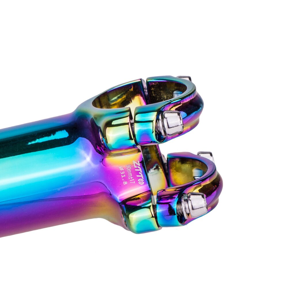 ZTTO Rainbow MTB Road Bike Oil Slick Stem 17 7 Degree 60 70 80 90mm High Strength Lightweight Fit 31.8mm Handlebar XC AM