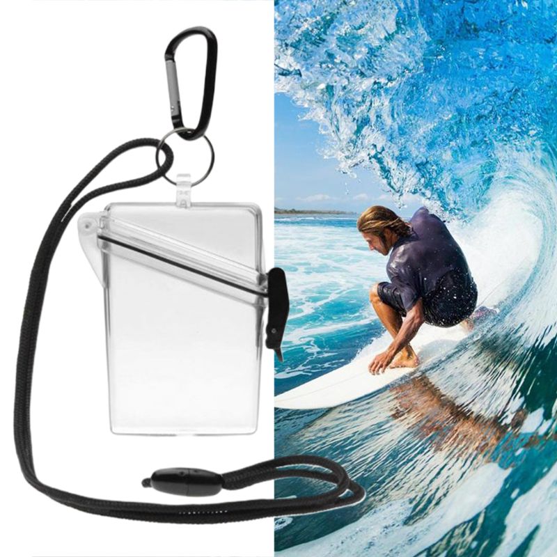 Waterproof Card Case Cover Lightweight Clear Sport Outdoor Change Box Holder