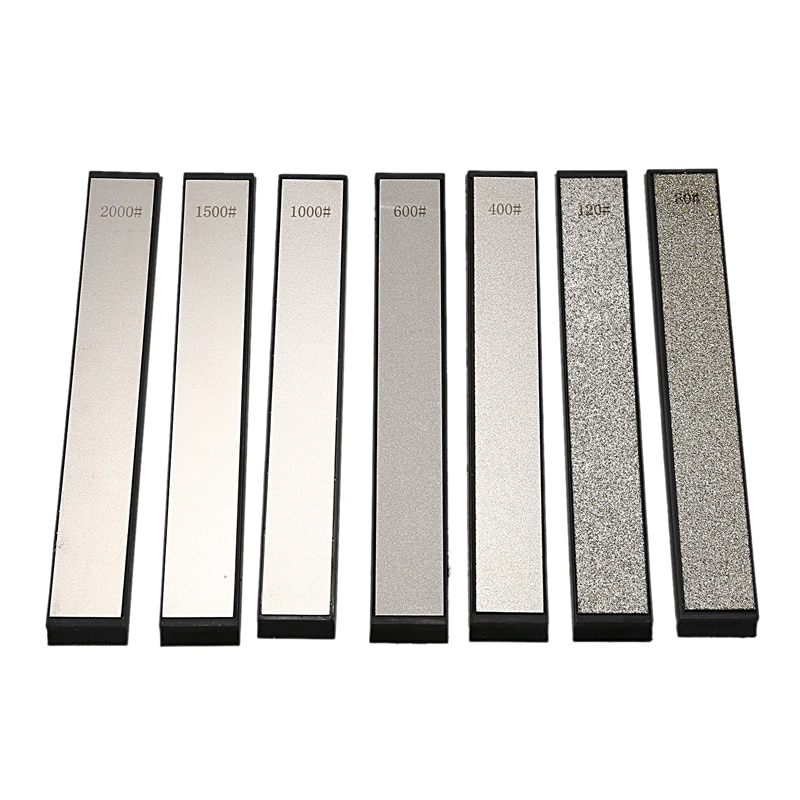 80-200 Grain Diamant Slijpen Hoek Slijpsteen Slijpen Professionele Sharpener Tool Bar 7 Pack