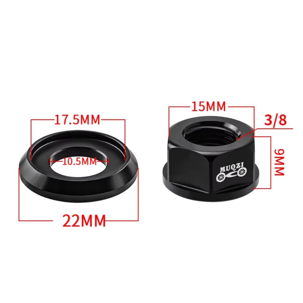 2 pçs cnc 3/8 porca do cubo da bicicleta m10 parafuso do eixo traseiro de alta resistência liga alumínio anodização acessórios da bicicleta mtb