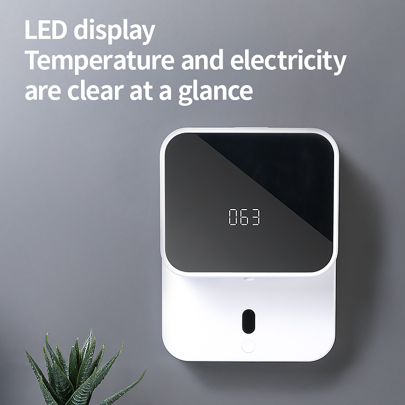 Automatic Washing Machine Foam Antibacterial Smart Sensor Soap Dispenser Hand Sanitizer Home Wall Hanging With LED Display