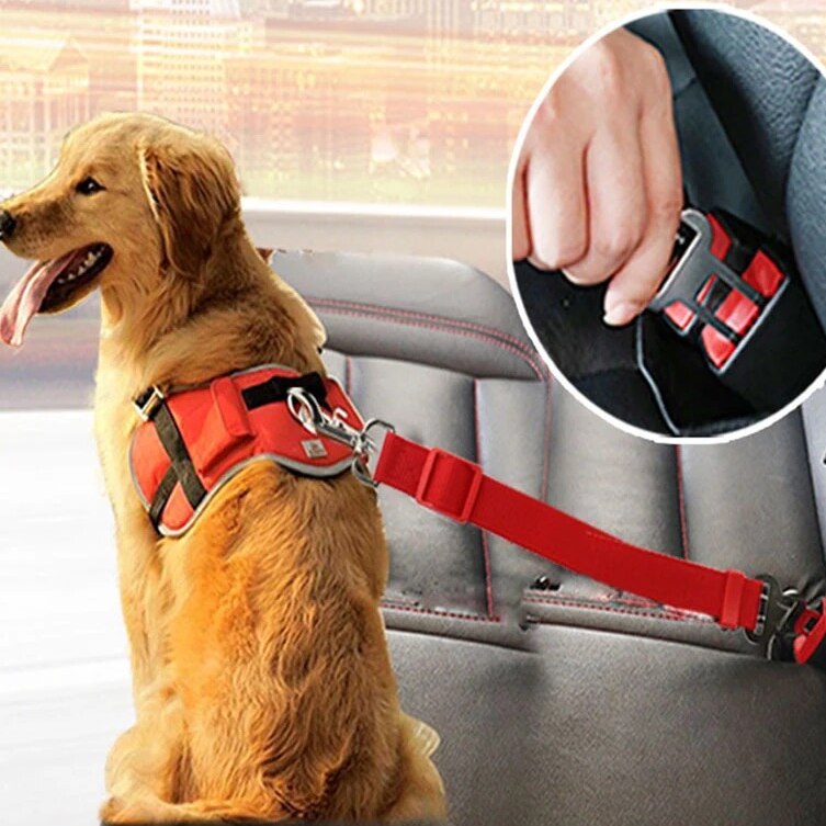 1Pc Pet Autogordel Quick Release Verstelbare Harnas Lead Clip Voor Kleine Middelgrote Hond Reizen Clip Dierbenodigdheden auto Accessoires