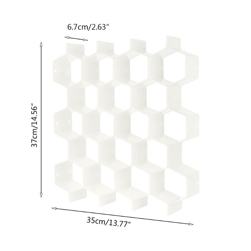 Drawer Divider Organizer 8pcs DIY Plastic Grid Honeycomb Drawer Divider Box 72XF
