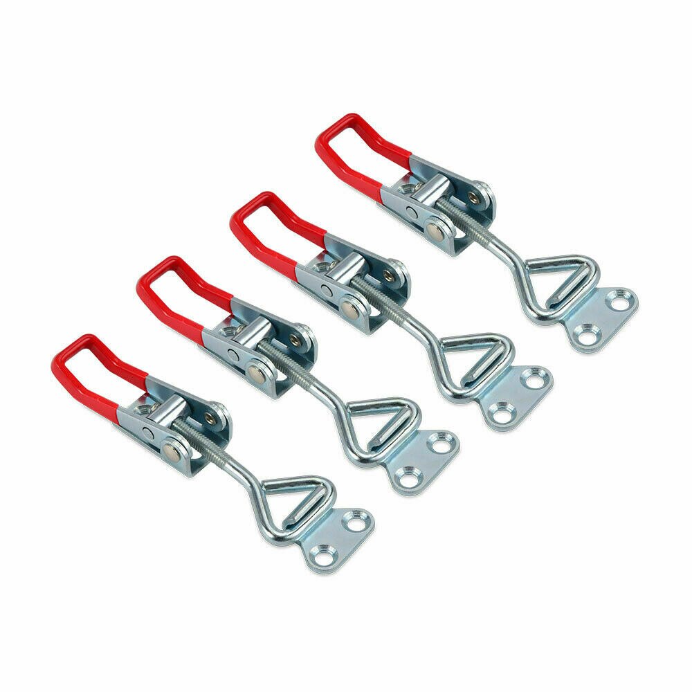 4 Pcs Toggle Latch Catch Toggle Clamp Adjustable Cabinet Boxes Case Lock Hasp