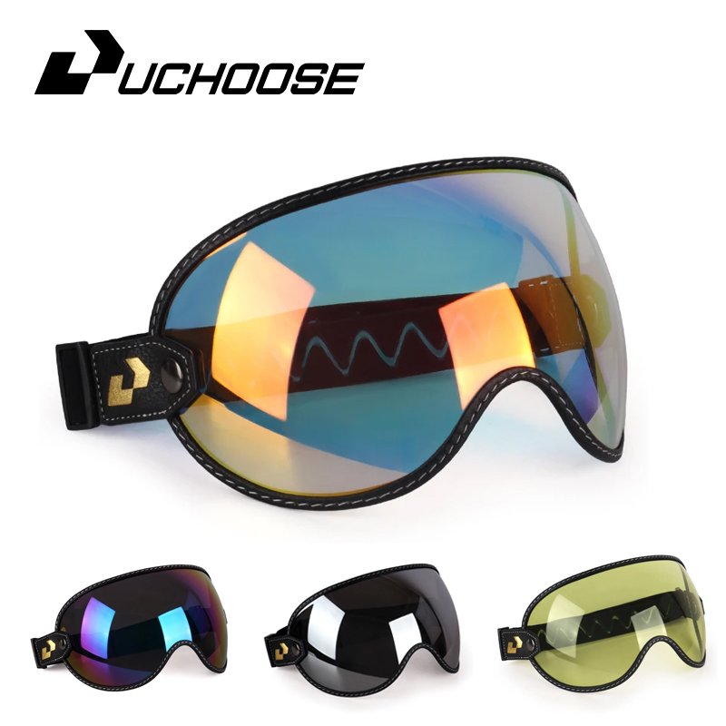 SOMAN – demi-casque de moto, rétro, visage ouvert, Vintage, bouclier à bulles, visière, lentille, lunettes de soleil, accessoires