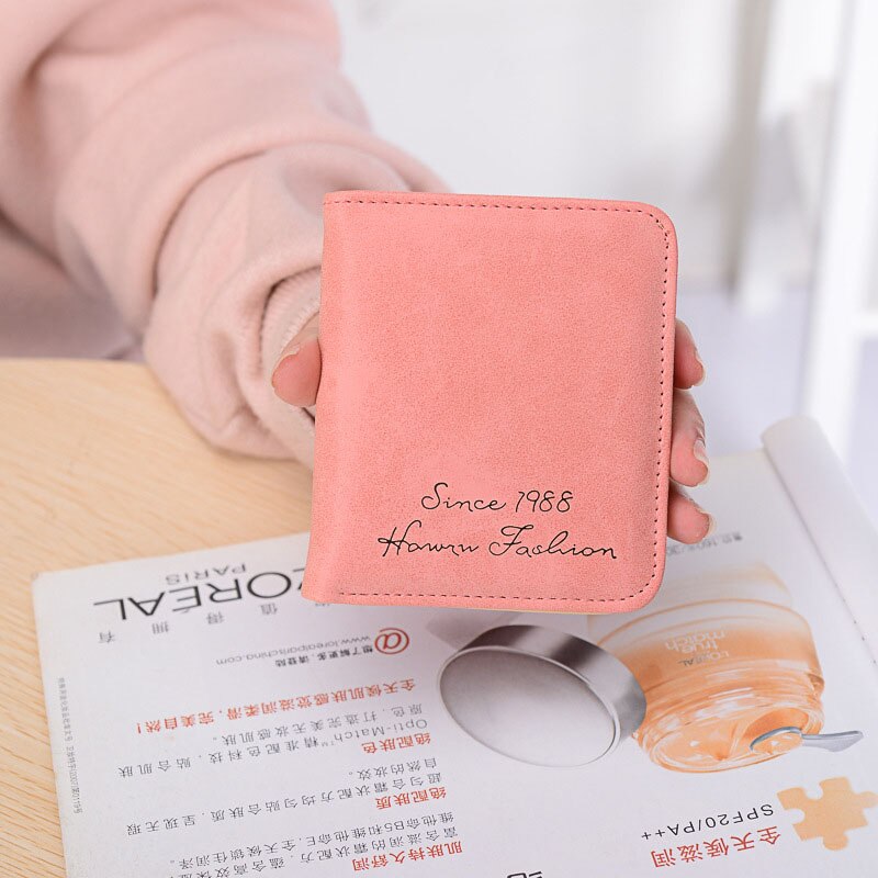 Korean Small Girl Mini Wallet Purse PU Leather Slim Female Wallets Change Purse Girls Mini Coin Purses Card Holder: Watermelon Red