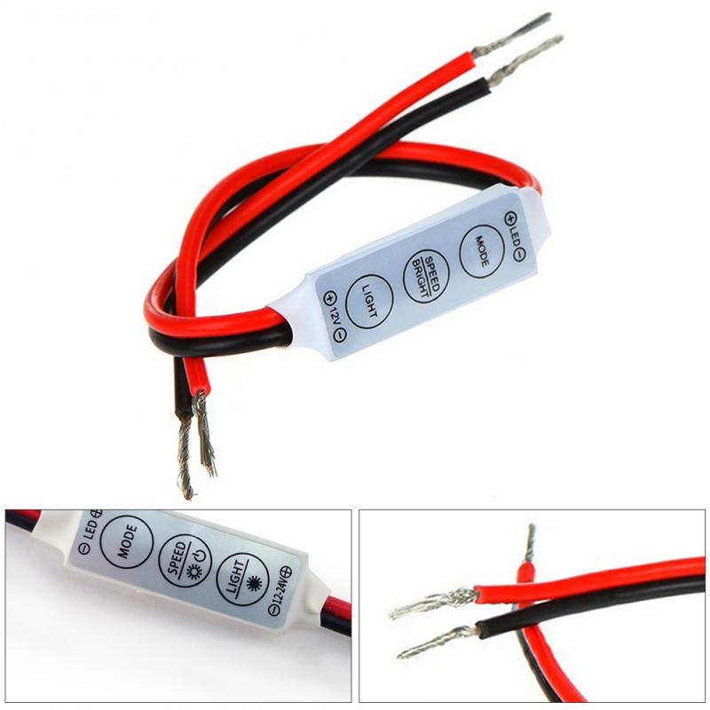 3 Key Mini Led Strip Controller Mini Led Strip Controller Led Enkele Kleur Dimmers 12A Handmatige Draadloze Licht Lamp Controller
