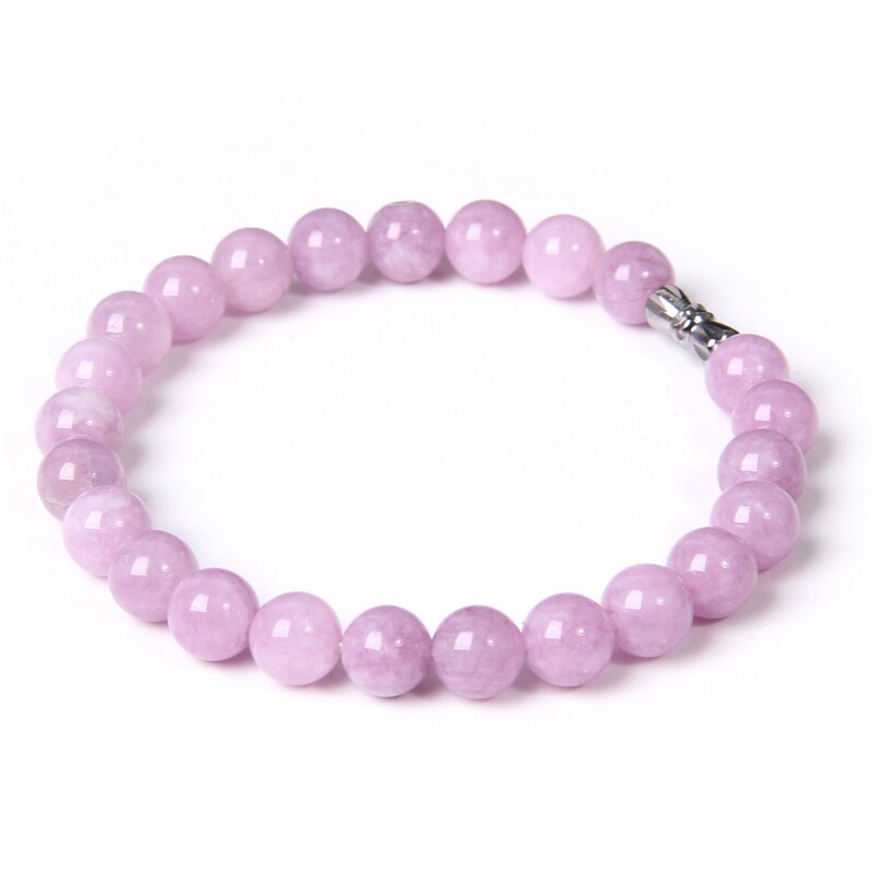 Vrouwen Paars Natuurlijke Droom Amethisten Quarzt Kristal Steen Armband Sieraden Lucky Vriend Voor Haar Handgemaakte Armbanden: 5 Kunzite / 19cm