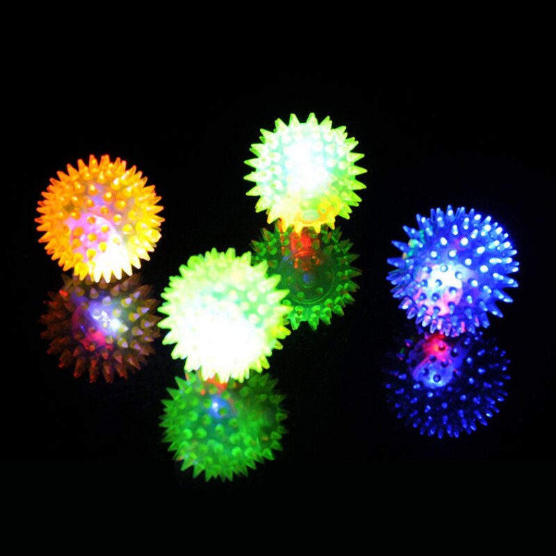 6.5CM Baby Kids Light-up Toy Volleyball Bouncing Sound Balls Luminous Toy For Children Flashing Party Random Color