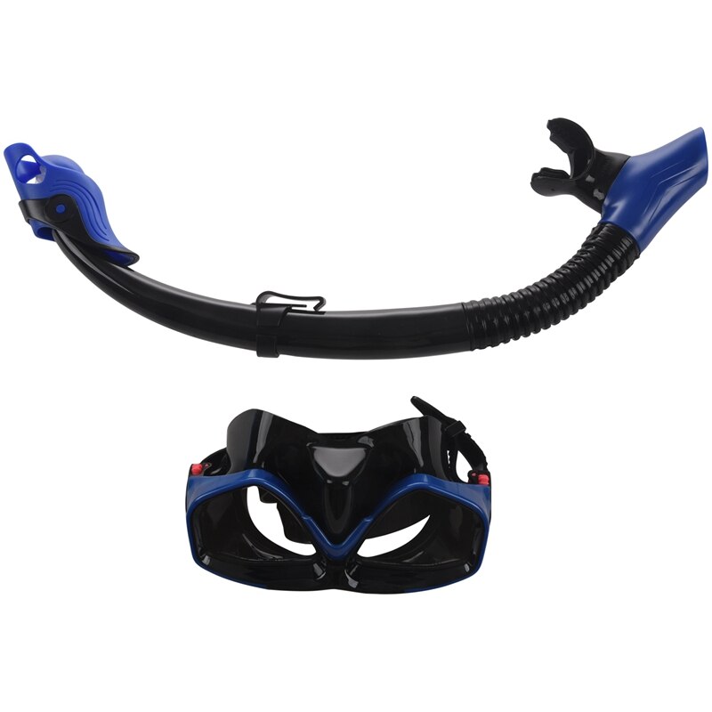 Yon Sub Professionele Duikbril Snorkel Anti-Fog Bril Bril Set Zwemmen Apparatuur Snorkel Beademingsbuis Eye Protector: Blue