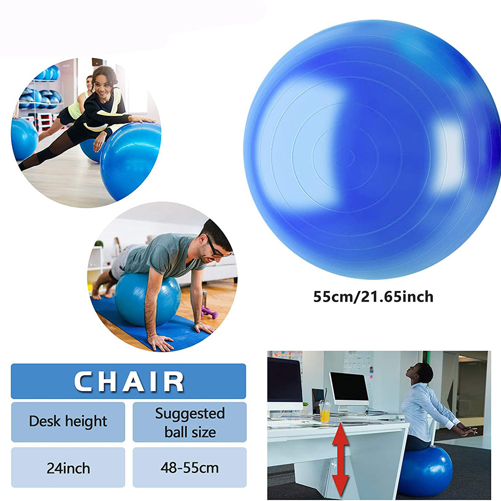 Sport yoga bälle bola pilates fitness gym balance fitball übung pilates workout massage ball 55cm 65cm 75cm