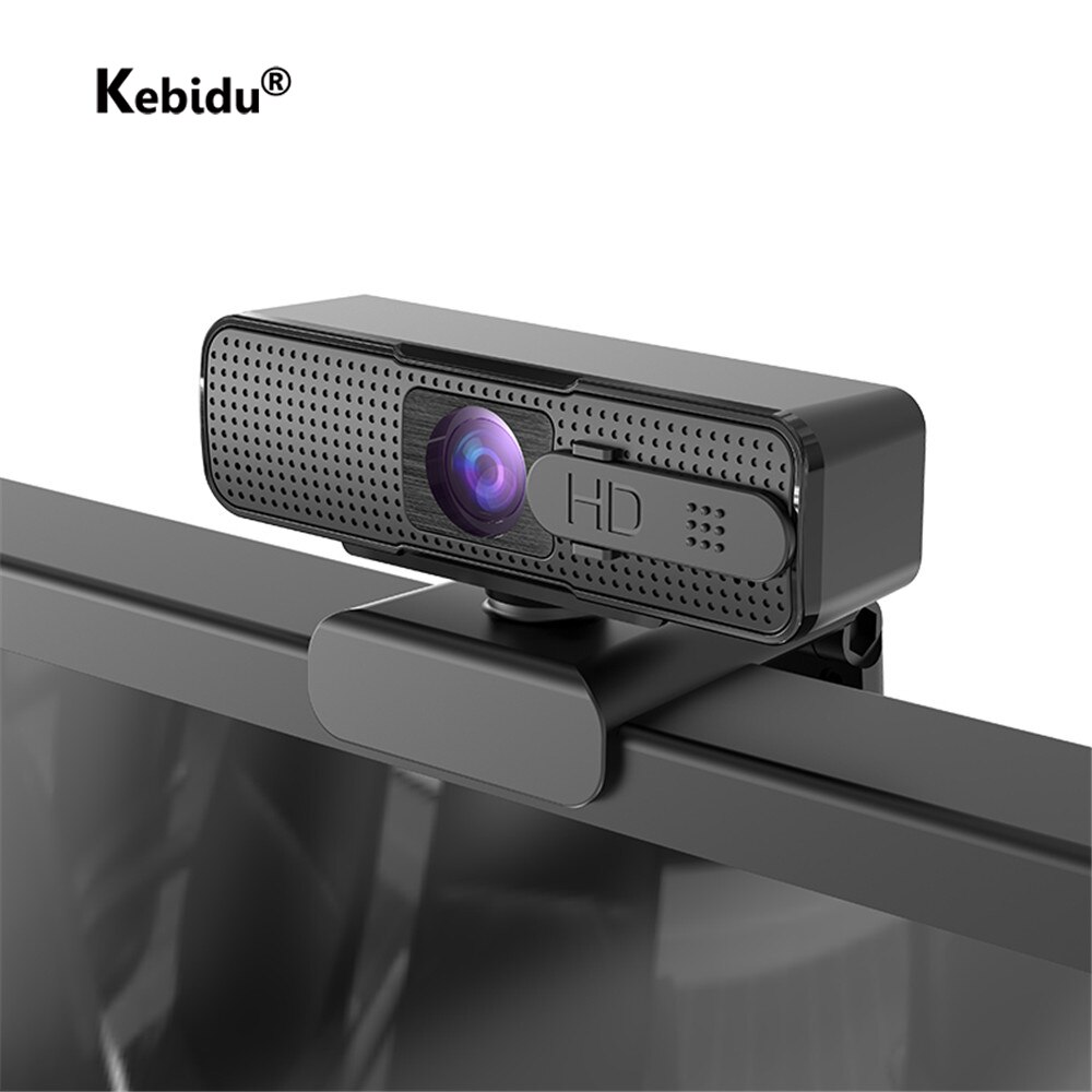 Kebidu-cámara Web de enfoque automático 1080P, Webcam con micrófono para Pc/ordenador, Usb, Full Hd 1080P