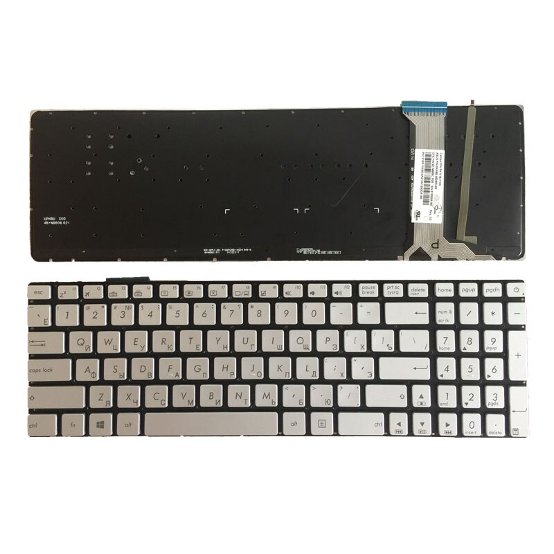 FOR ASUS GL551 GL551J GL551JK GL551JM GL551JW GL551JX backlit Russian RU laptop keyboard silver