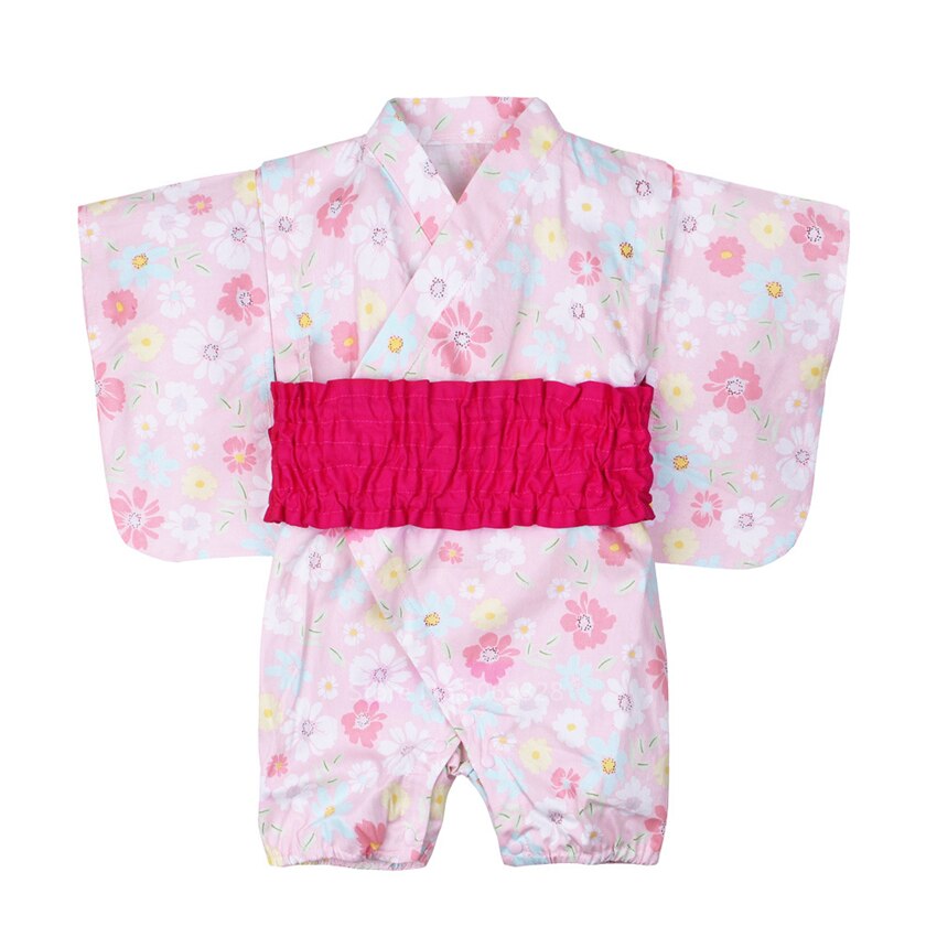 Yukata-Conjunto de ropa tradicional japonesa para niños, mono con estampado de animales, Kimono Retro asiático, mono Obi