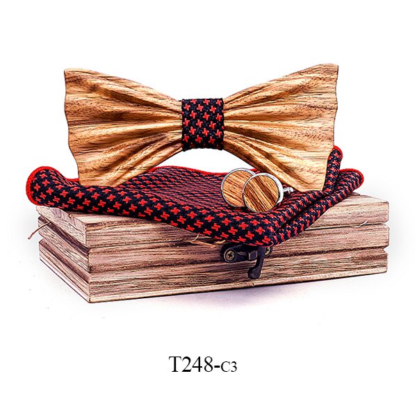 Pajaritas de madera de cebra hechas a mano en 3D para hombres, pajarita de madera de para hombres, pajarita de madera hecha a mano en 3D con mariposa, pajarita de madera para: T248-C3