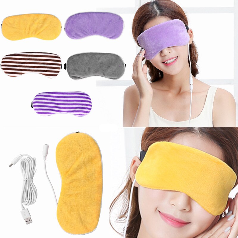 Mascarilla antifaz de vapor con calor USB, máscara de lavanda para ojos, antiojeras parche ocular, masajeador de ojos, alivio de la fatiga, sueño, viaje, sombra de ojos