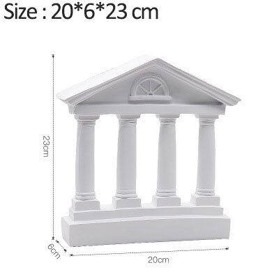 Europäische Alten Griechischen Tempel Statue Harz Antiken Gebäude Skulptur Zimmer Dekor Fengshui Ornament Hause Dekoration Zubehör: Tempel von Saturnalien