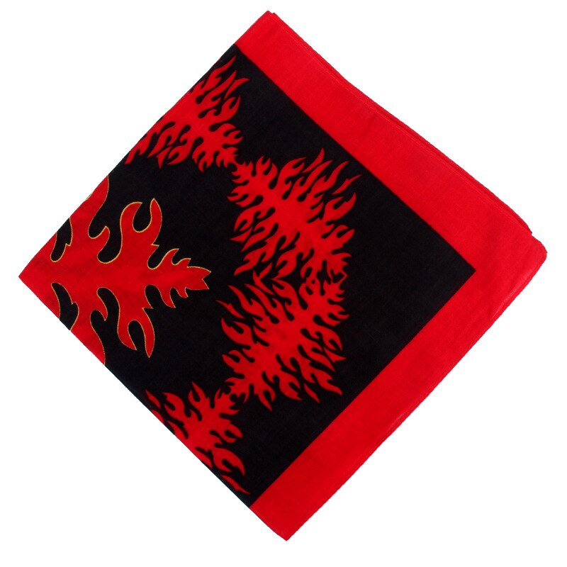 Los hombres chico mujeres Hip Hop Pañuelo cuadrado pañuelo de llamas de fuego imprimir pañuelos de bandana diadema cuello muñeca de banda Headtie Pañuelo cuadrado