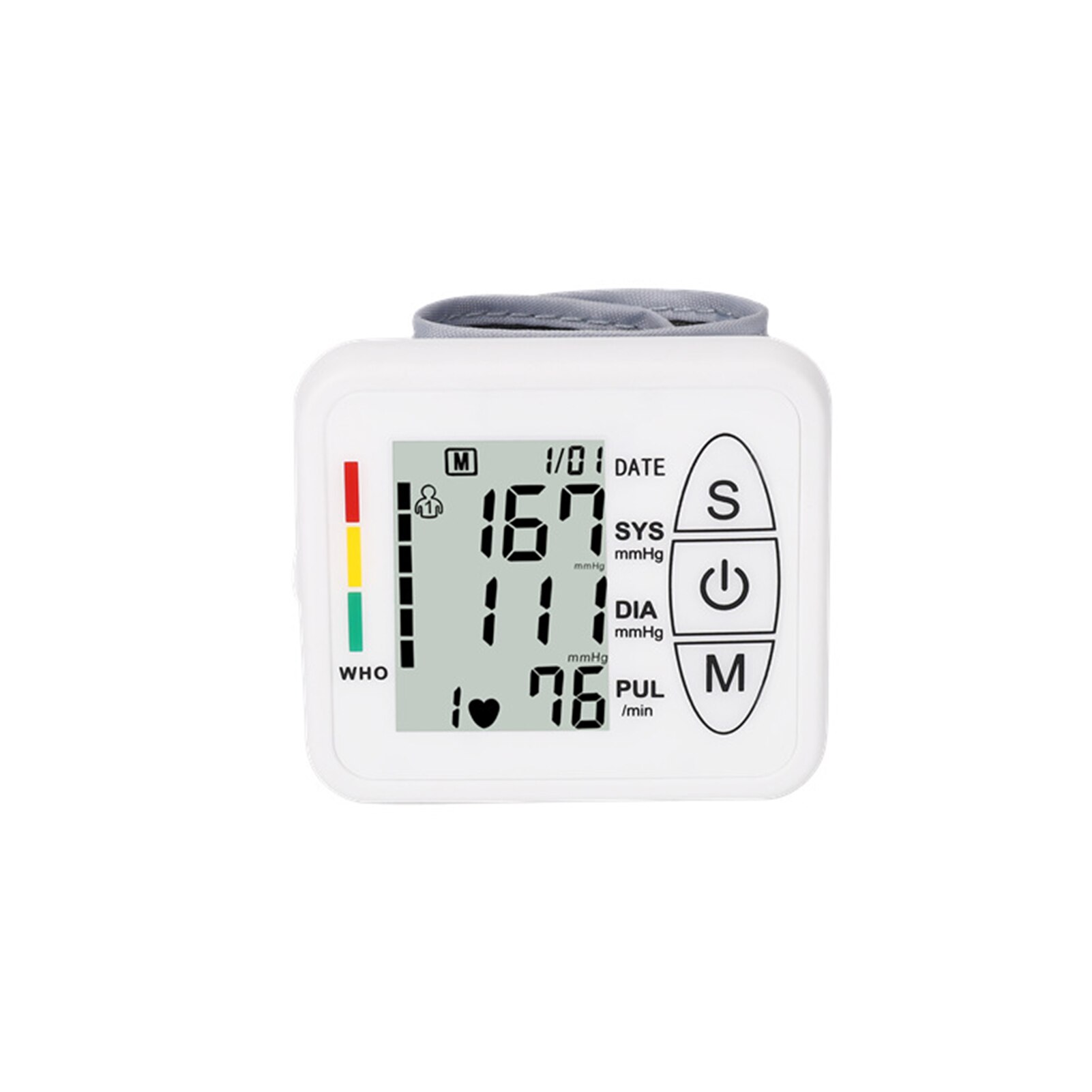 Digital Blood Pressure Monitor Heart Rate Pulse Tonometer Meter LCD Display Portable &amp; Household Arm Band Type Accurate Reading