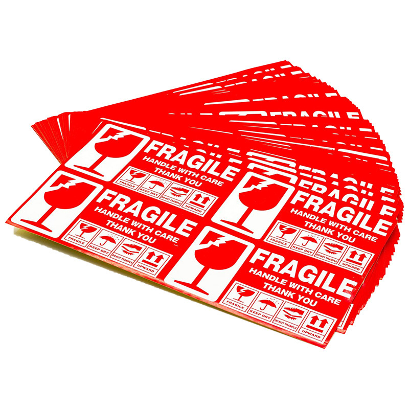 Étiquettes autocollantes anglais fragiles, 1000/500/250 pièces, articles à manipuler avec soin, avertissement, fournitures de bricolage