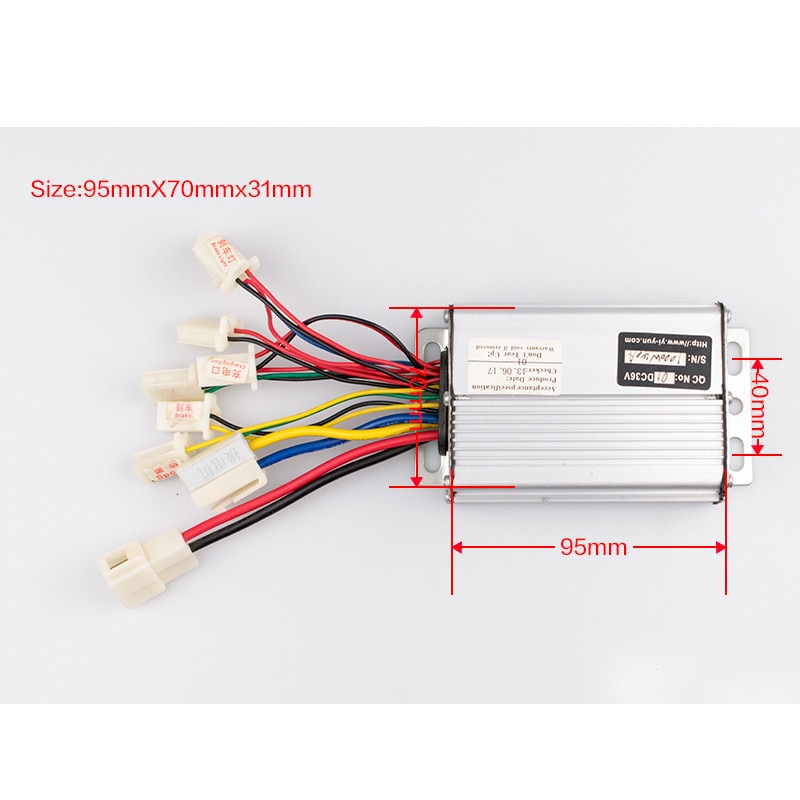 Electric Bicycle Controller With 36V 48V 1000W 30A DC Brushed For E bike Scooter Skateboard Part Fit Battery Motor Engine Part