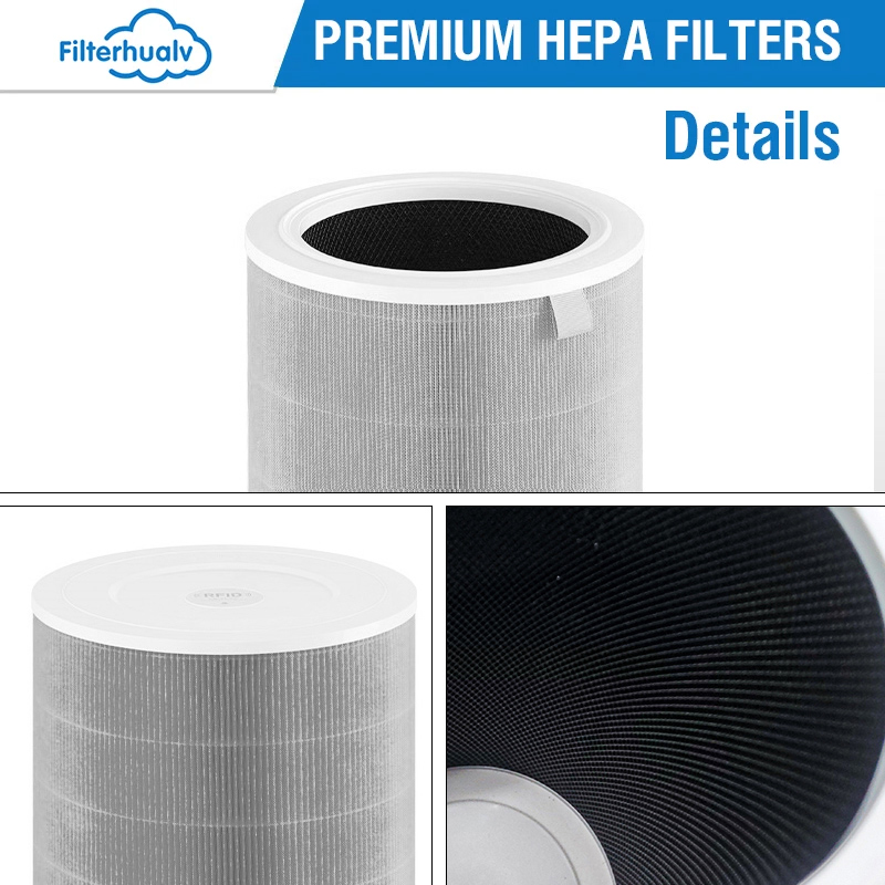 Para purificador de aire Xiaomi 3H 2 2C 2H 2S 3 3S 3C filtro de carbón activado red H13 HEPA 3 en 1 filtro purificador de aire Xiaomi filtro 3H3C