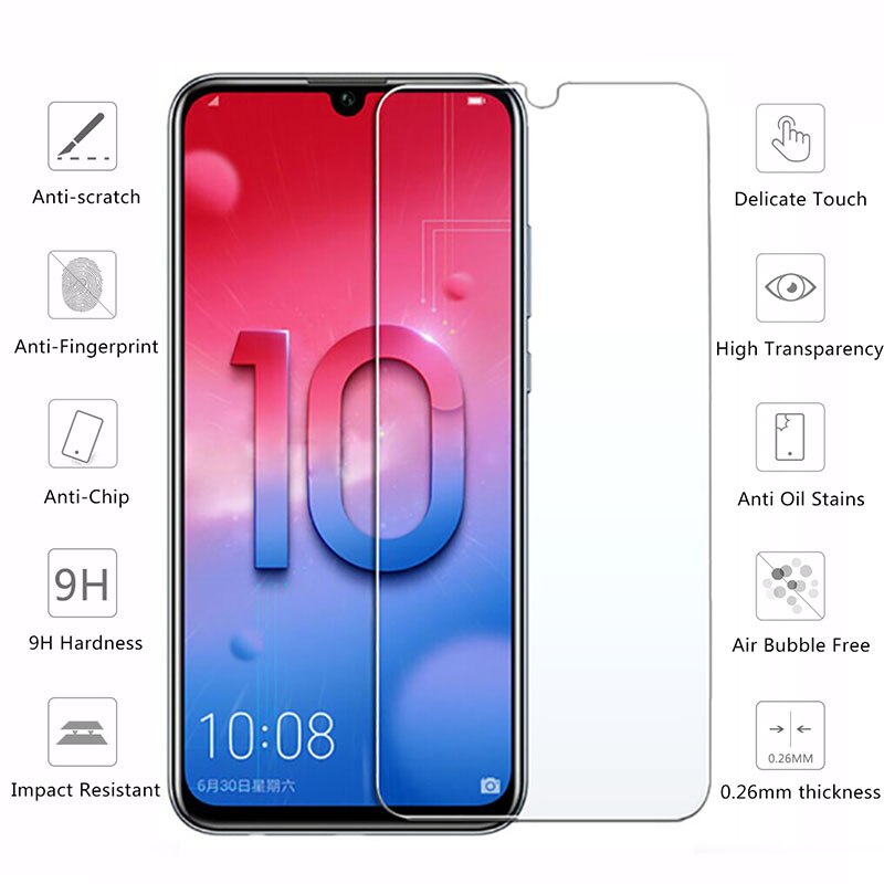 2 pièces verre trempé sur honor 10 lite Film de sécurité pour huawei honor 10 COL-L29 verre de protection huawei i hauwei honor 10 lumière honar