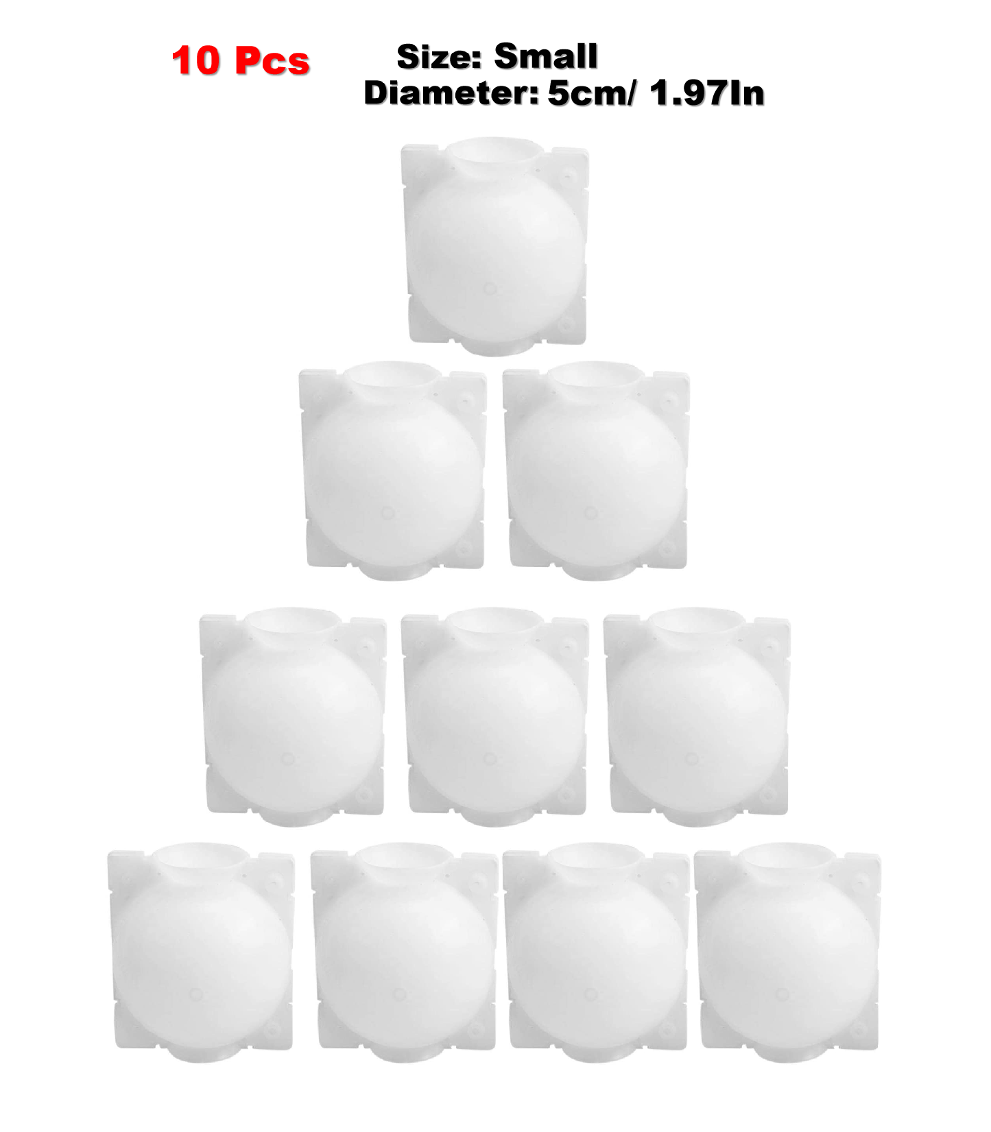 10pcs 5CM Plant Rooting Device Propagation Ball Reusable Grafting Cube Breeding Box Seeding Hydroponic Media: White S 10