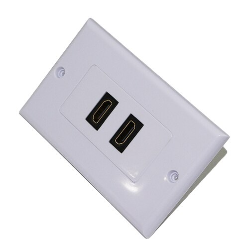 10 Pieces 2 Ports 120 Network Faceplate with HDMI Adapter,Coupler Female to Female