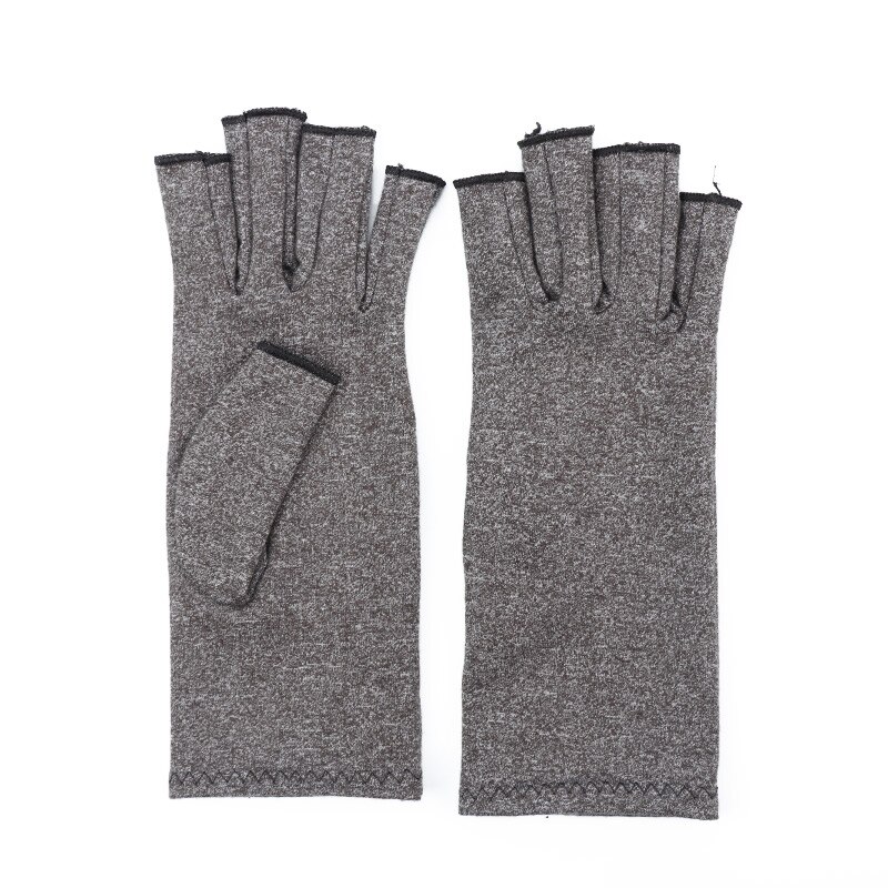 Guantes magnéticos antiartritis para terapia de compresión y salud, guante de seguridad deportiva para el descanso de la muñeca y el dolor de manos reumatoide: Gray No Silicone / L