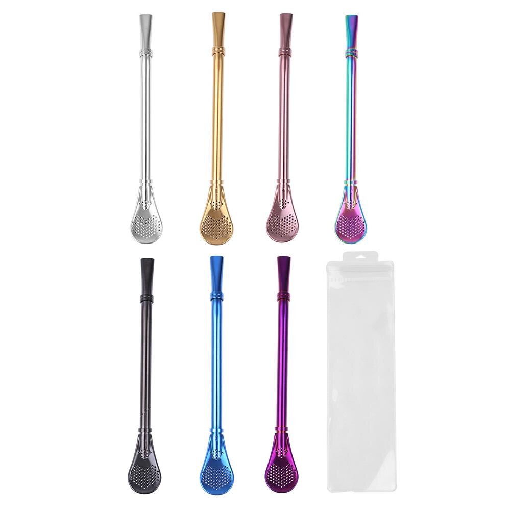 Stainless Steel Drinking Straw Tea Filter Handmade Yerba Mate Tea Strainer Gourd Washable Drinking Straws Tea Tool