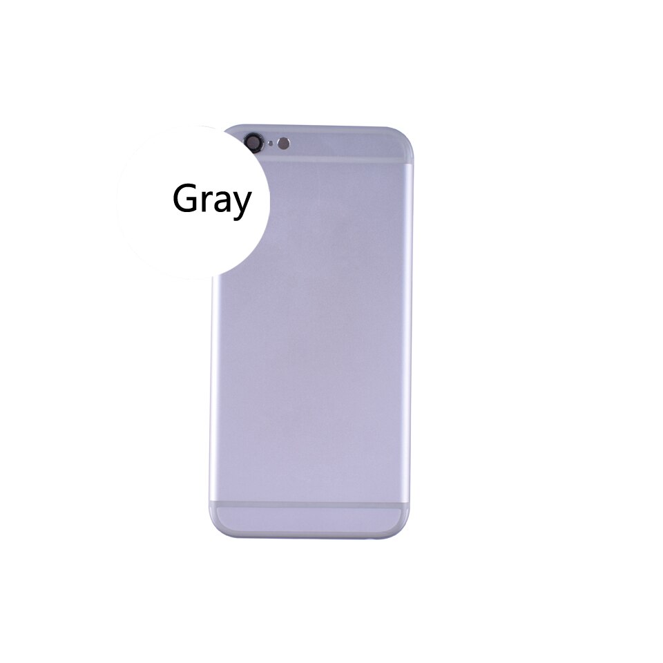 Originele Voor iphone 6 coque Batterij Cover Deur Behuizing coque Voor Apple iphone 6 shell Chassis Midden Frame body achter case: Gray-USA Version