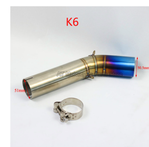 Silencieux d&#39;échappement avec Tube central, pour Suzuki GSXR 600 750 GSXR600 GSXR750 K6 K7 K8 GSR750 GSXR1000 K5 L11: K6