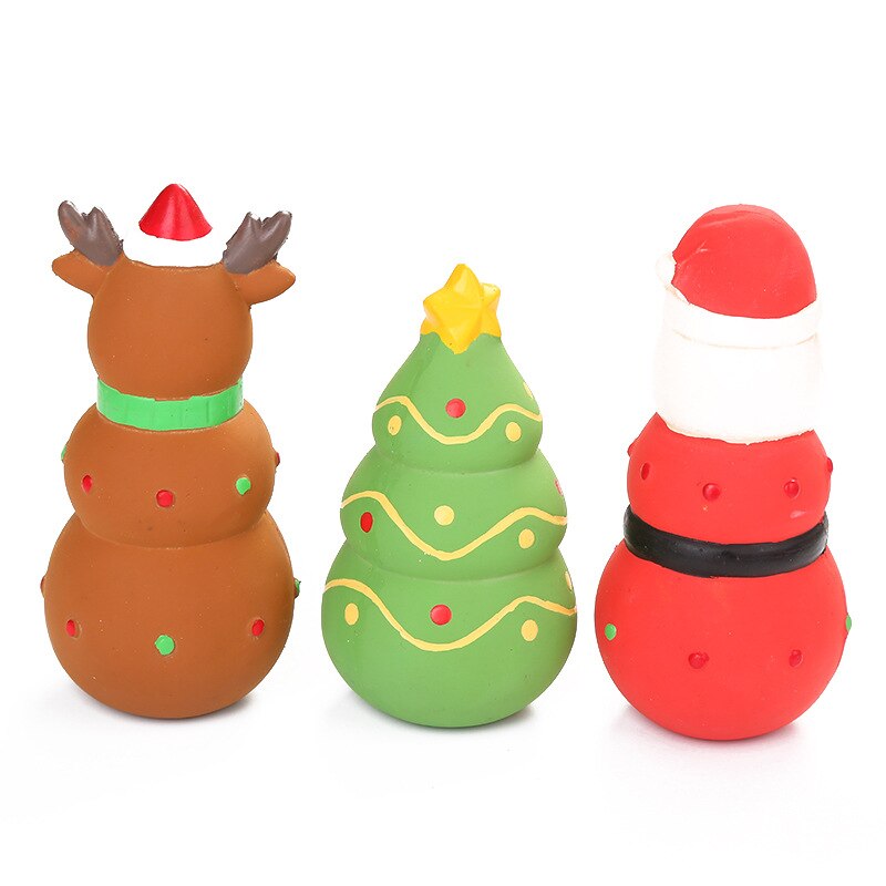! Série de noël chien à mâcher jouet père noël Elk intéressant molaire dent nettoyage Latex naturel maison fournitures pour animaux de compagnie