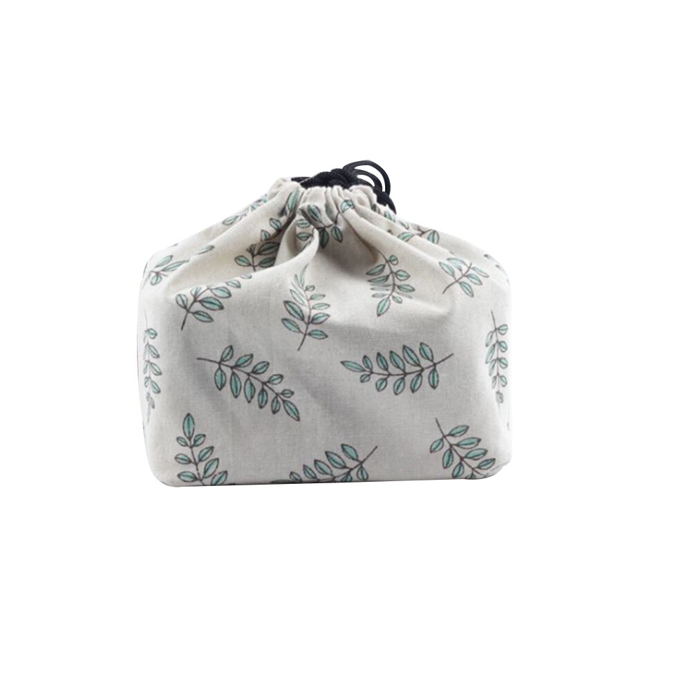 Voedsel Opslag Lunch Tas Picknick Thermisch Geïsoleerd Bento Pouch Japanse Stijl Doek School Gedrukt Kantoor Trekkoord Cooler Travel: 6