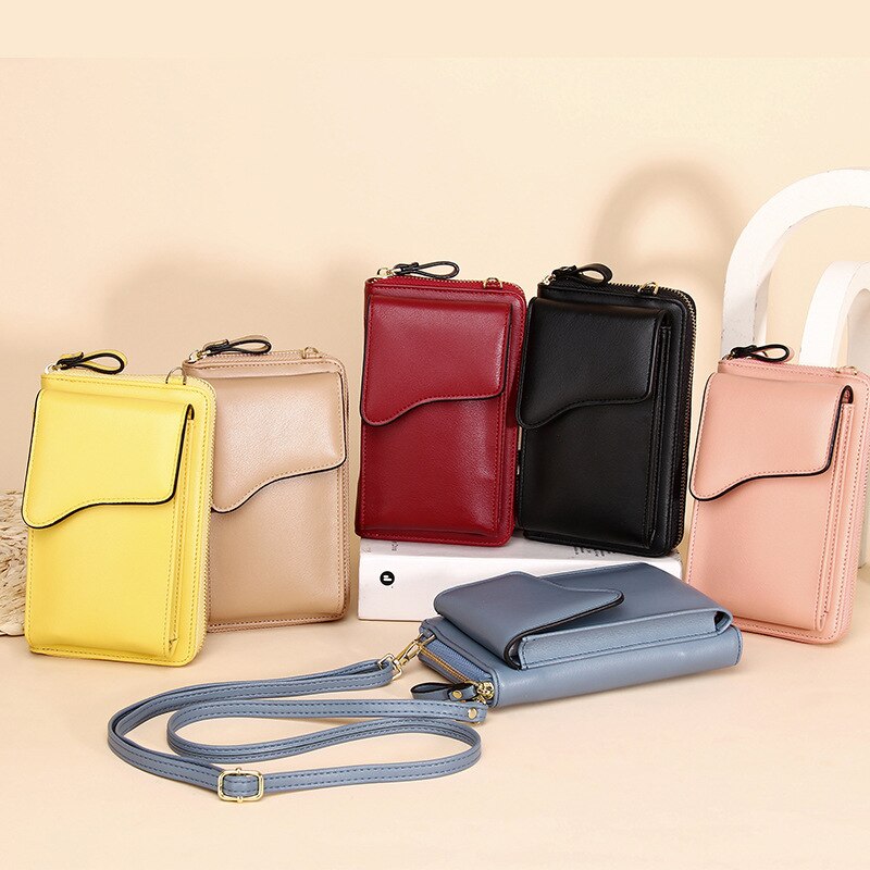 PU Leather Small Shoulder Bag Casual Handbag Crossbody Bags for Women Phone Pocket Girl Purse Mini Messenger Bags