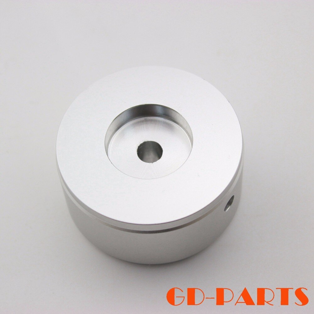 GD-Teile 44x22mm Massivem Aluminium Potentiometer Knopf für Hifi Ampere Plattenspieler DAC CD-Spieler 6mm See CNC bearbeitete Silber Schwarz 1 PC