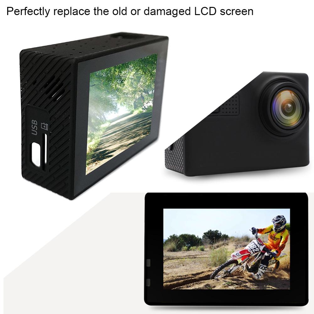 Remplacement d'écran d'affichage à cristaux liquides de 2.0 pouces avec des accessoires de boîtier de support pour la caméra de sport d'action de légende de SJCAM SJ6
