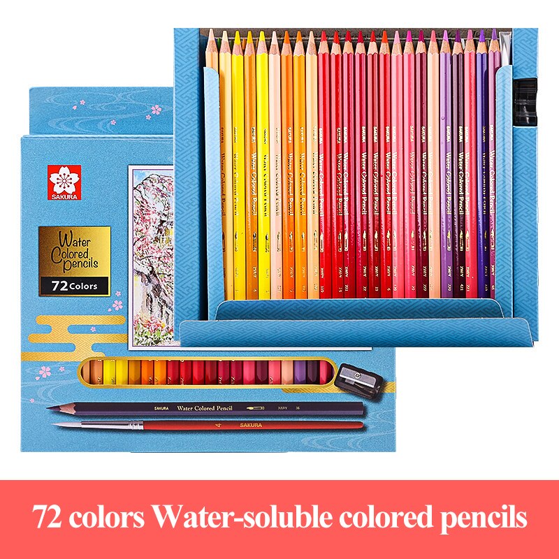 SAKURA Water Soluble Colored Pencils 72 Colors Wat... – Grandado