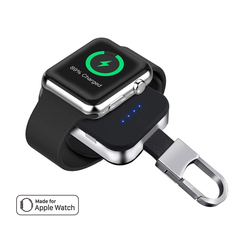 Til apple ur magnetisk opladning bærbar trådløs lommeformet nøglering indbygget powerbank, kompatibel med apple 4 3 2 1