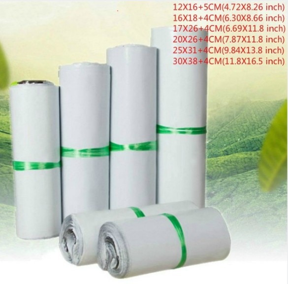20Pcs White Self-seal Adhesive Courier bags Storage Bags Plastic Poly Envelope Mailer Postal Mailing Bags