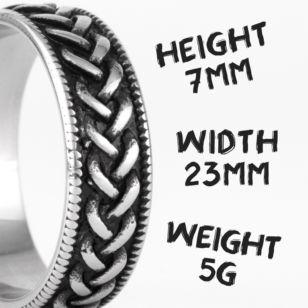 Celtic Knot Viking Symbols Weave Stainless Steel Mens Women Rings Simple Trendy for Boyfriend Jewelry Creativity