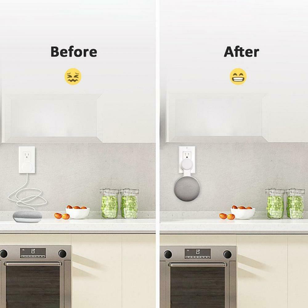 Smart høyttaler tilbehør uttak veggfeste brakett holder tilbehør enkelt å installere for google home mini smart høyttaler