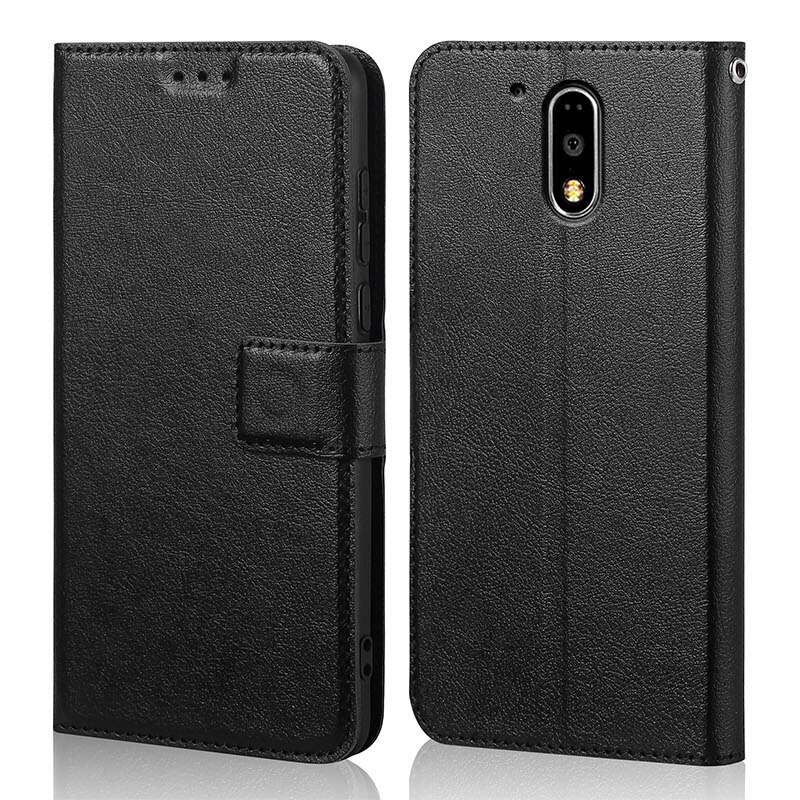 Für Motorola Moto G4 fallen Brieftasche Leder Telefon fallen für Motorola Moto G4 Plus fallen kippen Zurück Tasche: Pro Motorola Moto G4 / Schwarz