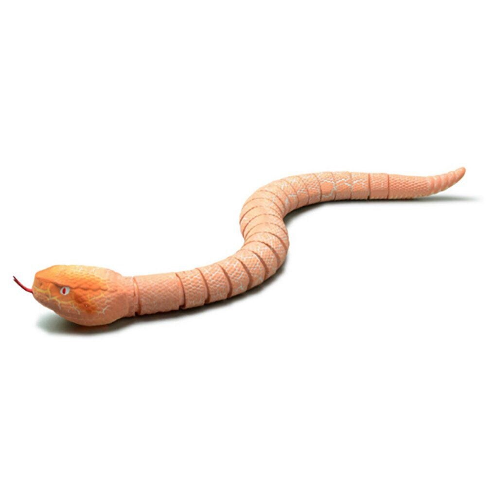 Remote Control Snake Rattlesnake Animal Trick Terrifying Mischief Toy Rechargeable Funny Joke: Orange