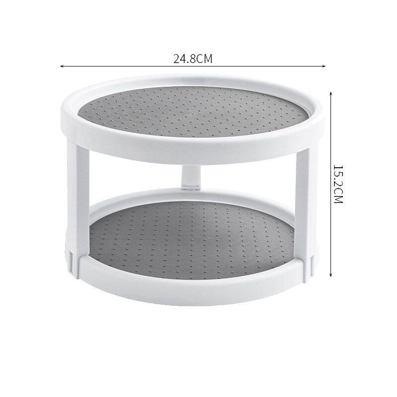 2 Pack Non Skid Turntable Cabinet Organizer,2 Tier... – Grandado