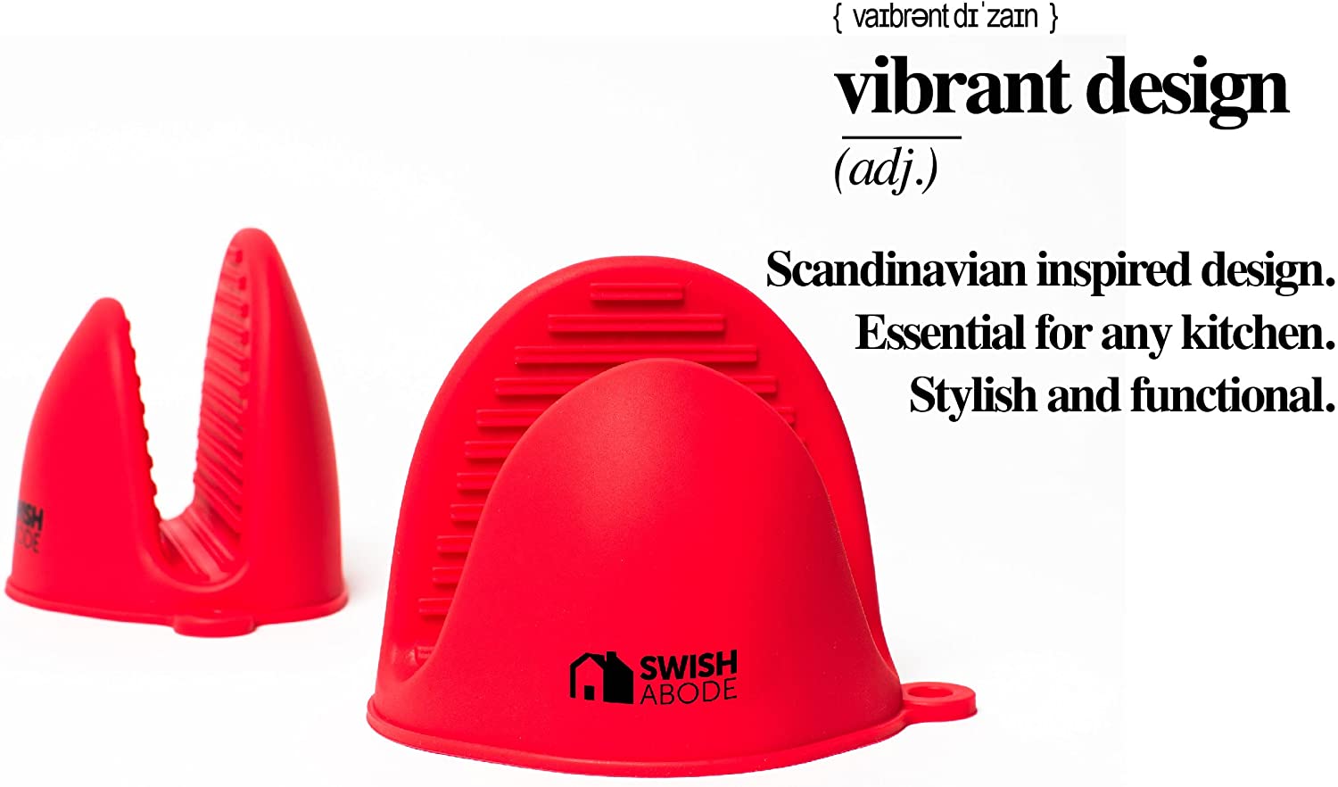 Rode Mini Siliconen Ovenwanten Set(2) voor Instant Pot Of Keuken Gebruik Als Potholder Of Bakken Houder Mini Ovenwant Is Verkocht