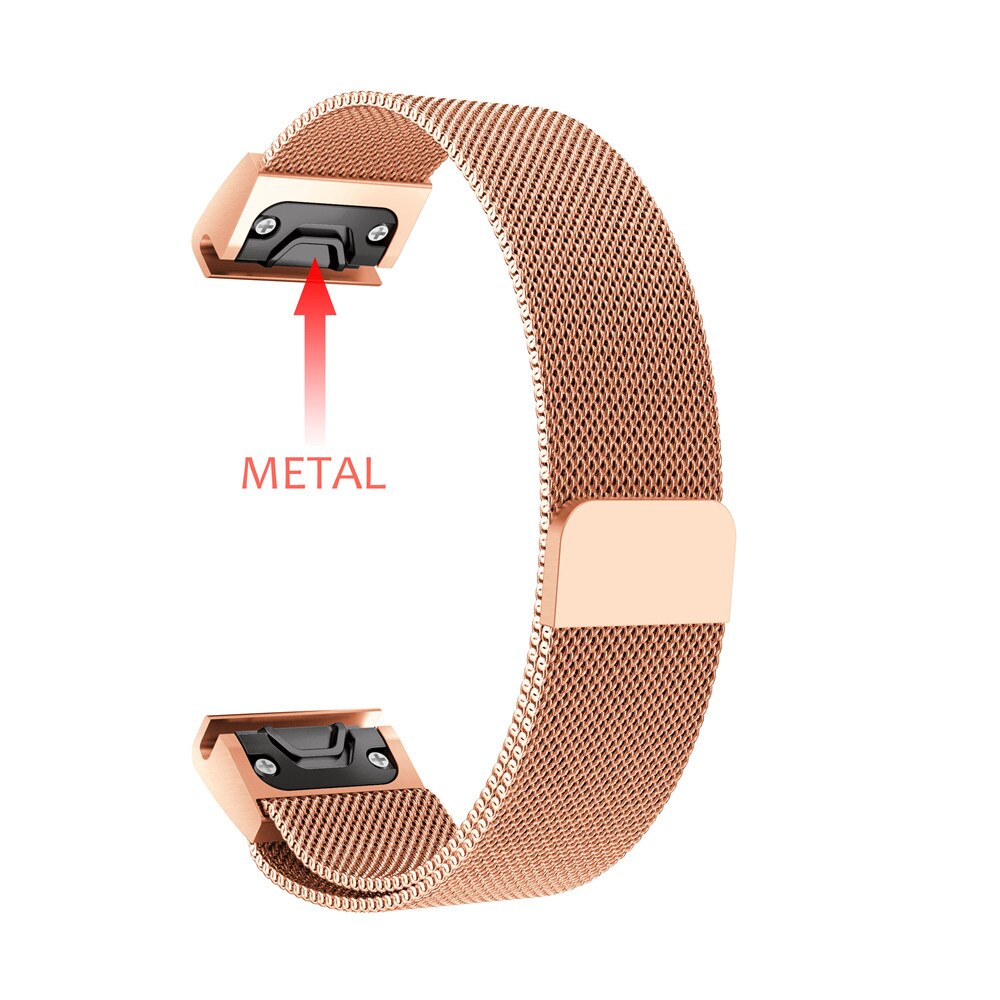 20 22 26mm bracelet de montre magnétique milanais pour Garmin Fenix 5 5S 5X6 6X6 S Pro acier inoxydable métal rapide easyFit bracelet de montre