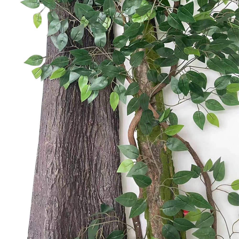 Casca de árvore de simulação artificial cortável Tampa de borracha macia DIY Fake Plant Tubulação de água Parede de bloco de coluna Decoração de jardim