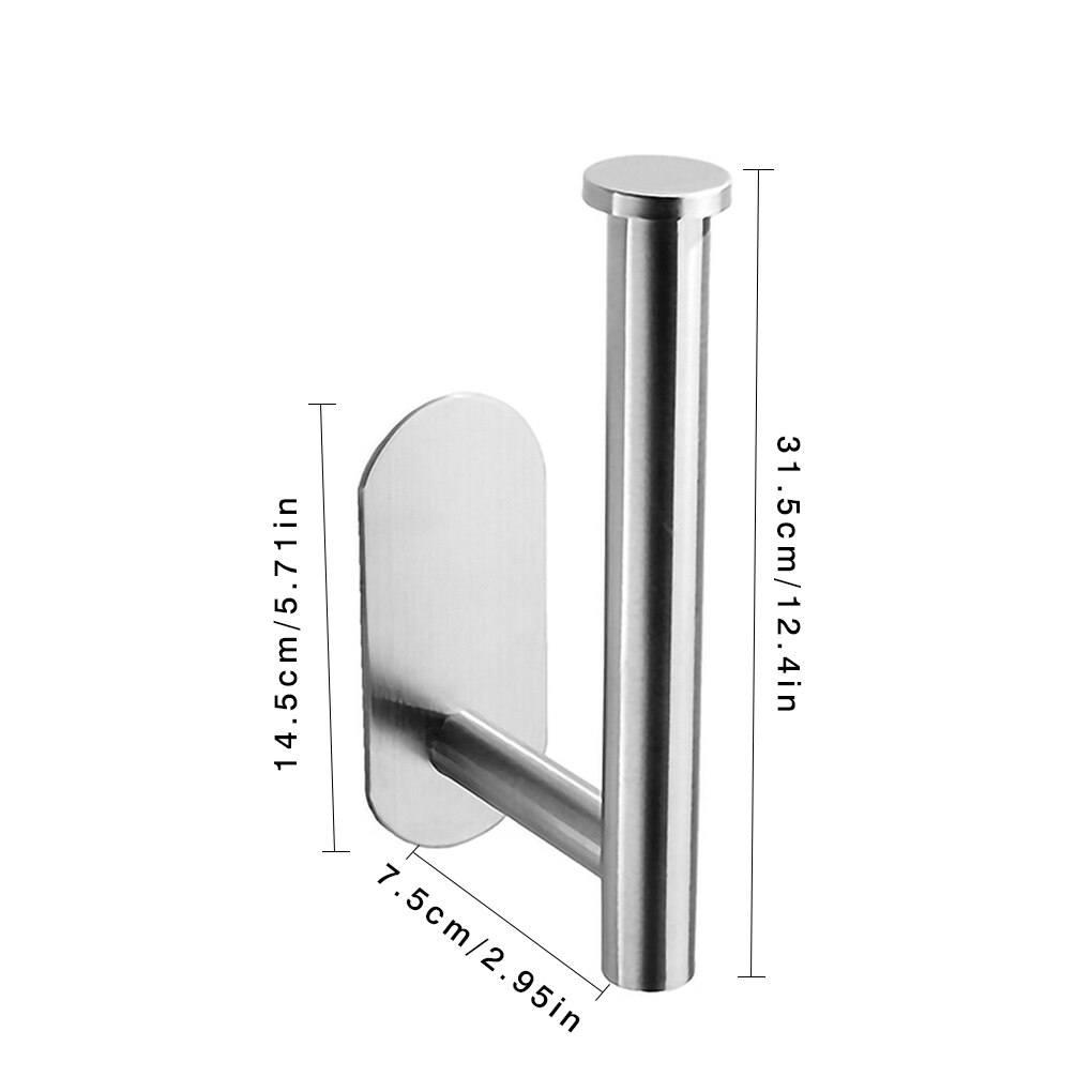 YUET Toiletrolhouder Papierhouders Wandmontage Flexibele Veerbelaste Ronde Montage Tissue Stand Hanger Badkamer Keuken Opslag Chroom Zilver Roestvrij Staal (Vierkant